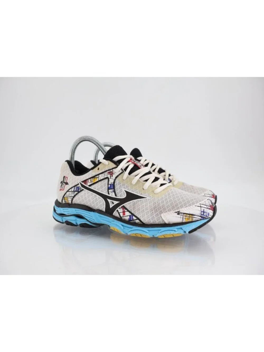 Mizuno Wave Inspire 11 Running Shoes Womens Size 7 M White Gray Red Blue